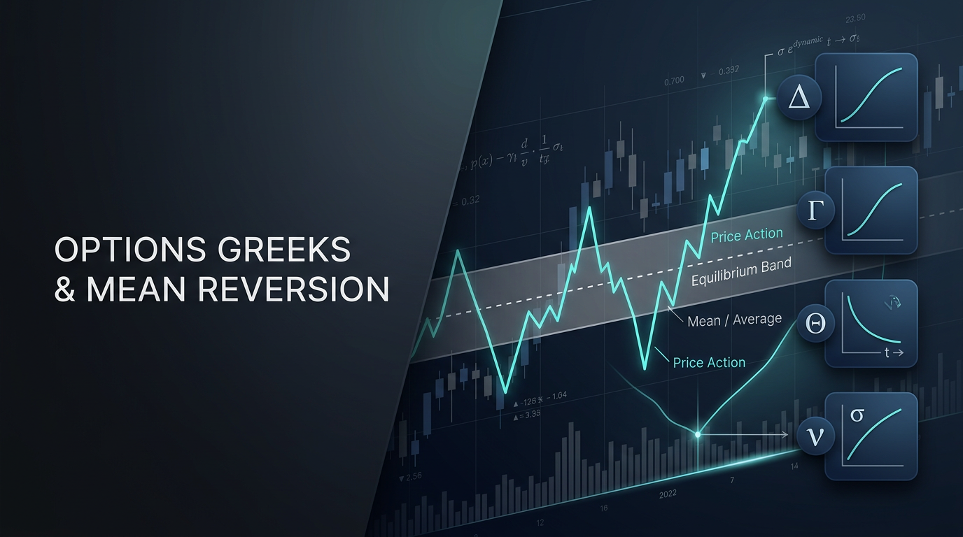 Options Greeks and Mean Reversion